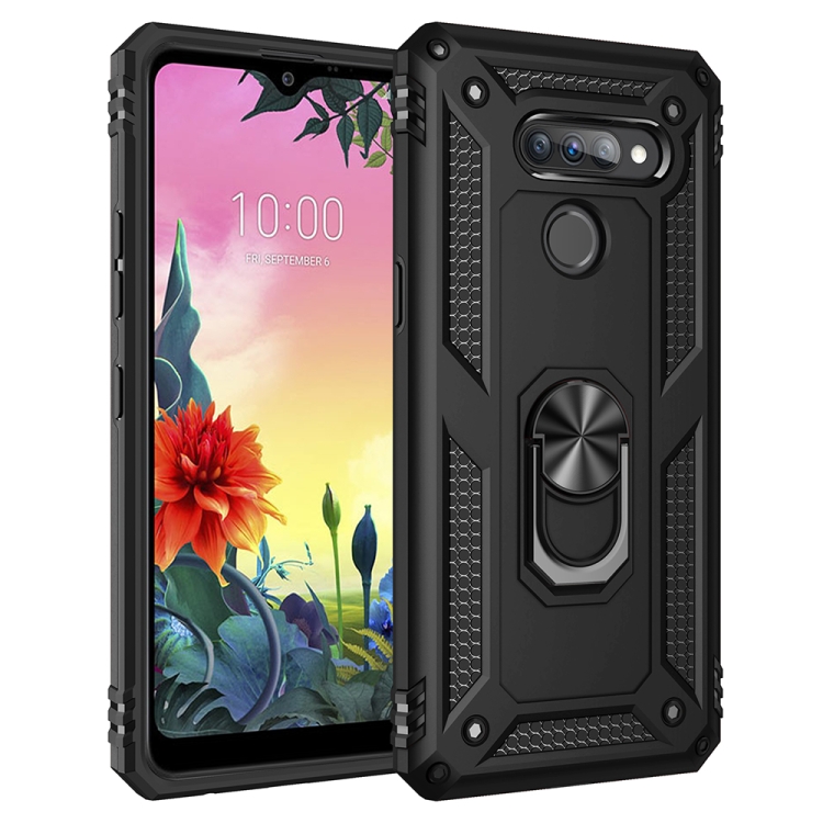 Protectores para celular  para Lg  K50s Funda reforzada con anillo v2 Negro