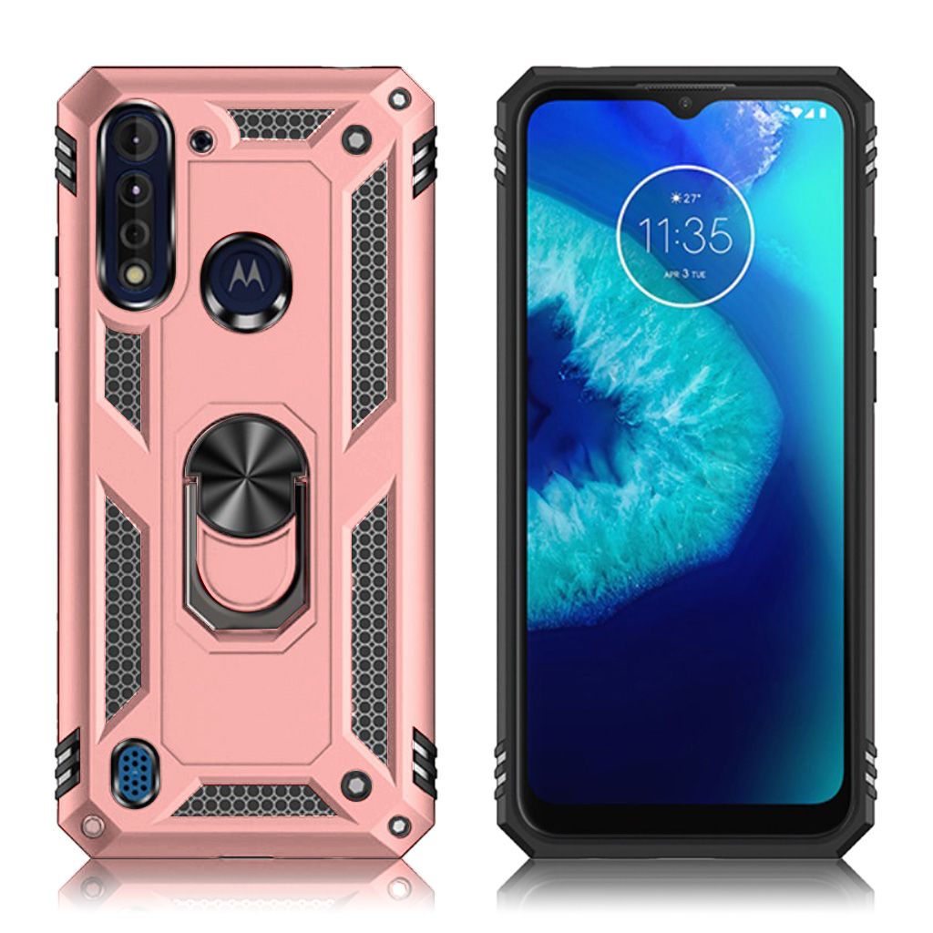 Protectores para celular  para Motorola  Moto G8 Power Lite Funda reforzada con anillo v2 Cobre