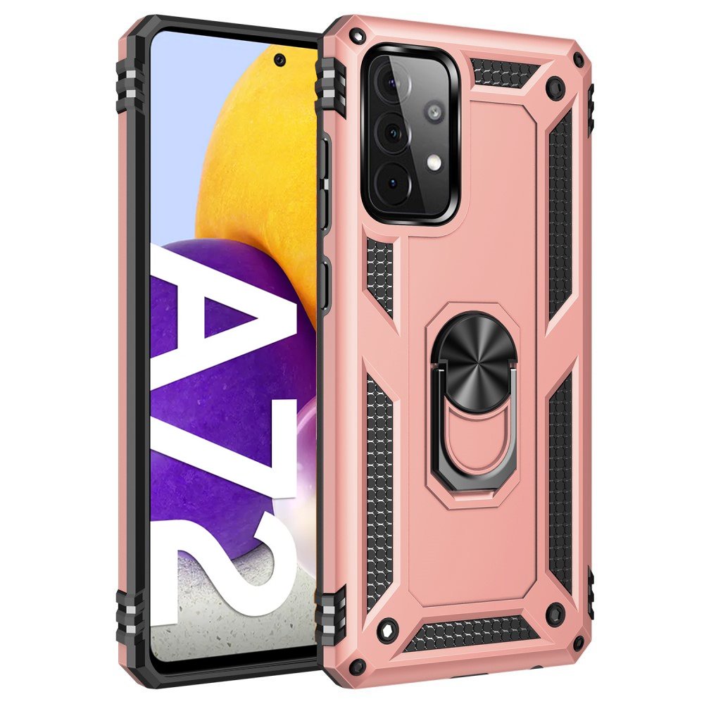 Protectores para celular  para Samsung  A72 Funda reforzada con anillo v2 Rosa