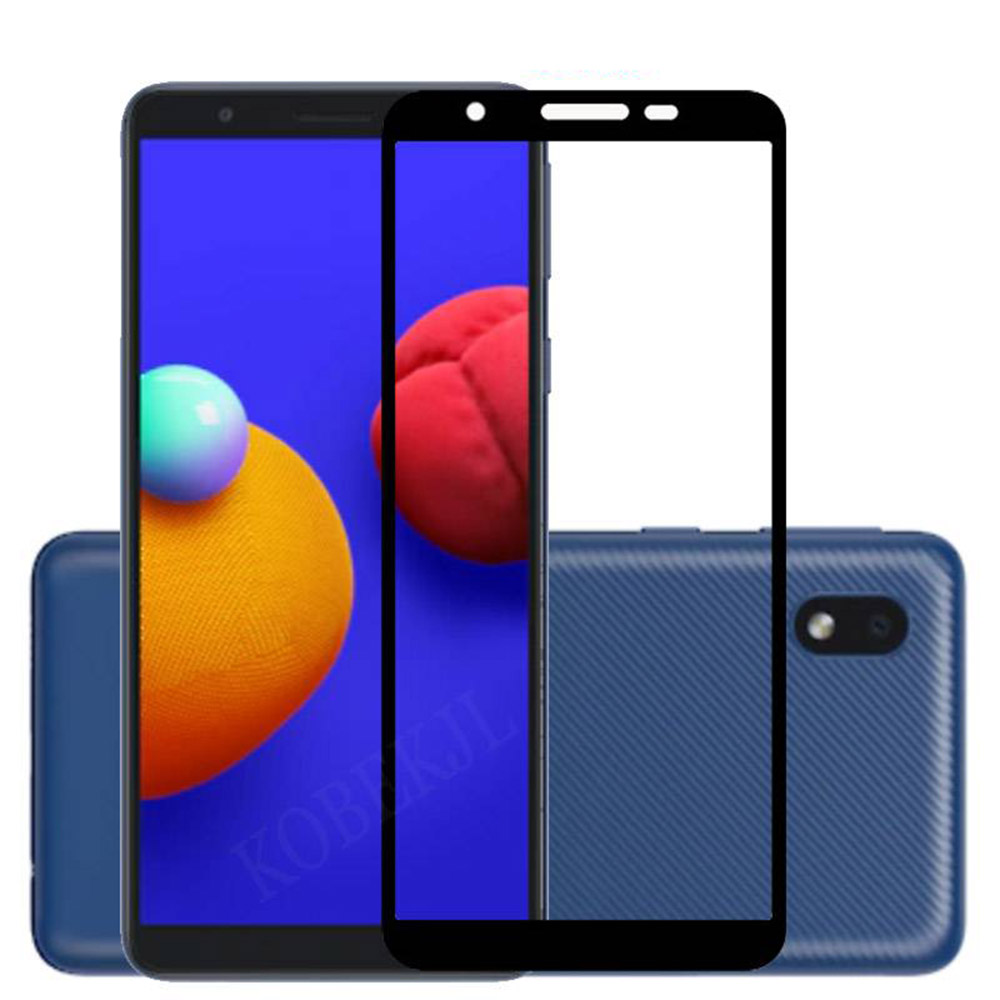 Protectores para celular  para Samsung  A01 Core Templado pantalla full cover Negro