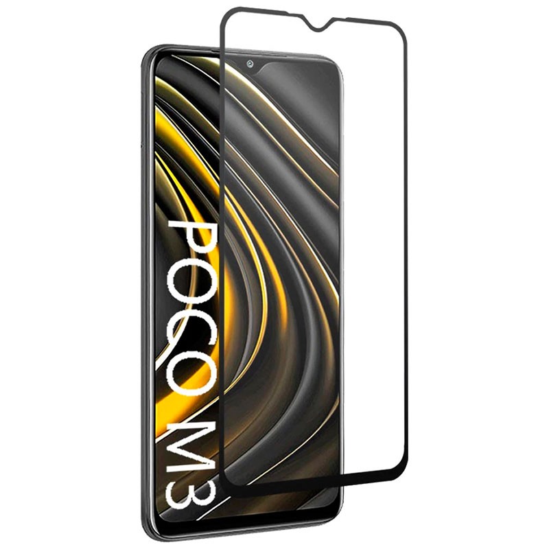 Protectores para celular  para Xiaomi  Pocophone Poco M3 Templado pantalla full cover Negro