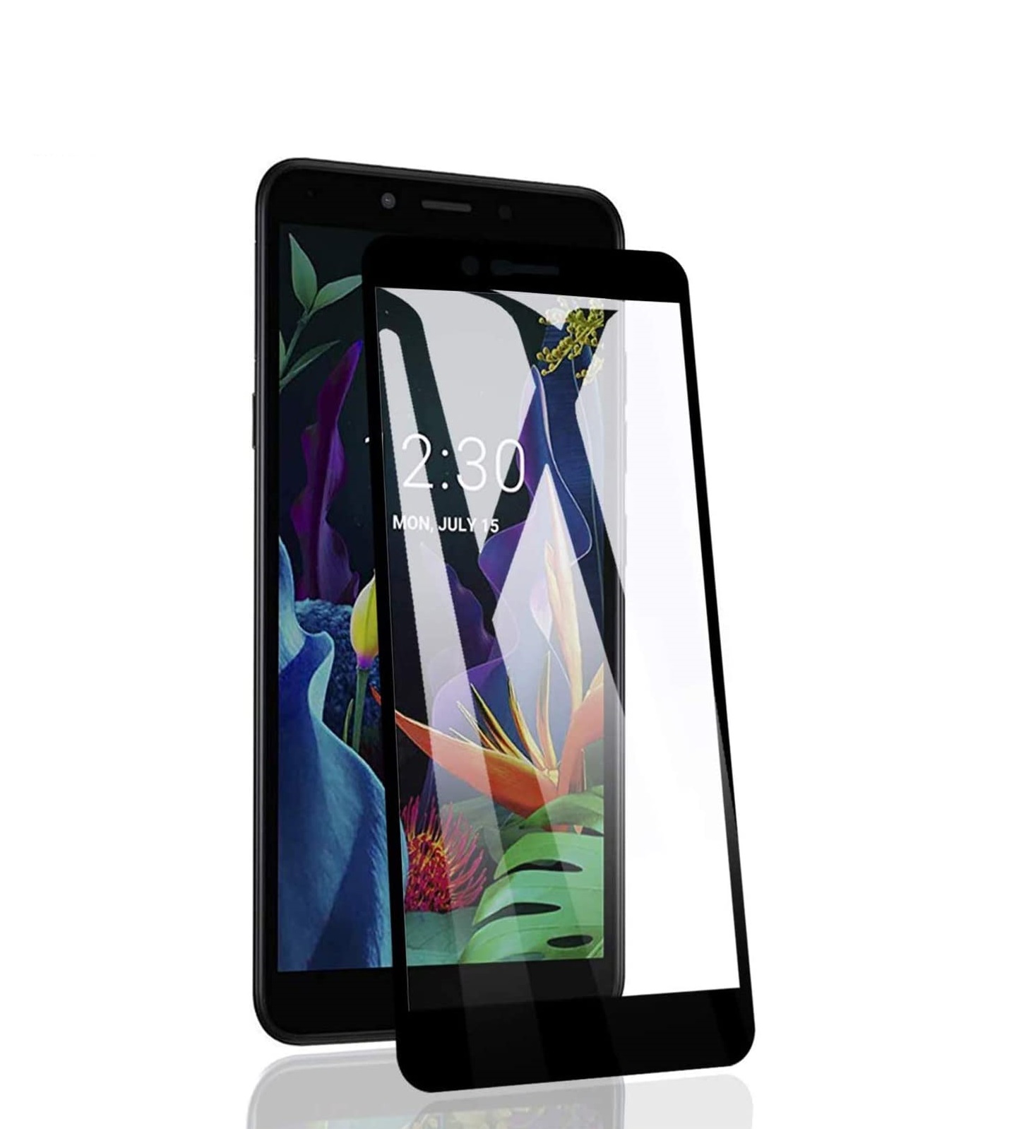 Protectores para celular  para Lg  K20 Templado pantalla full cover Negro