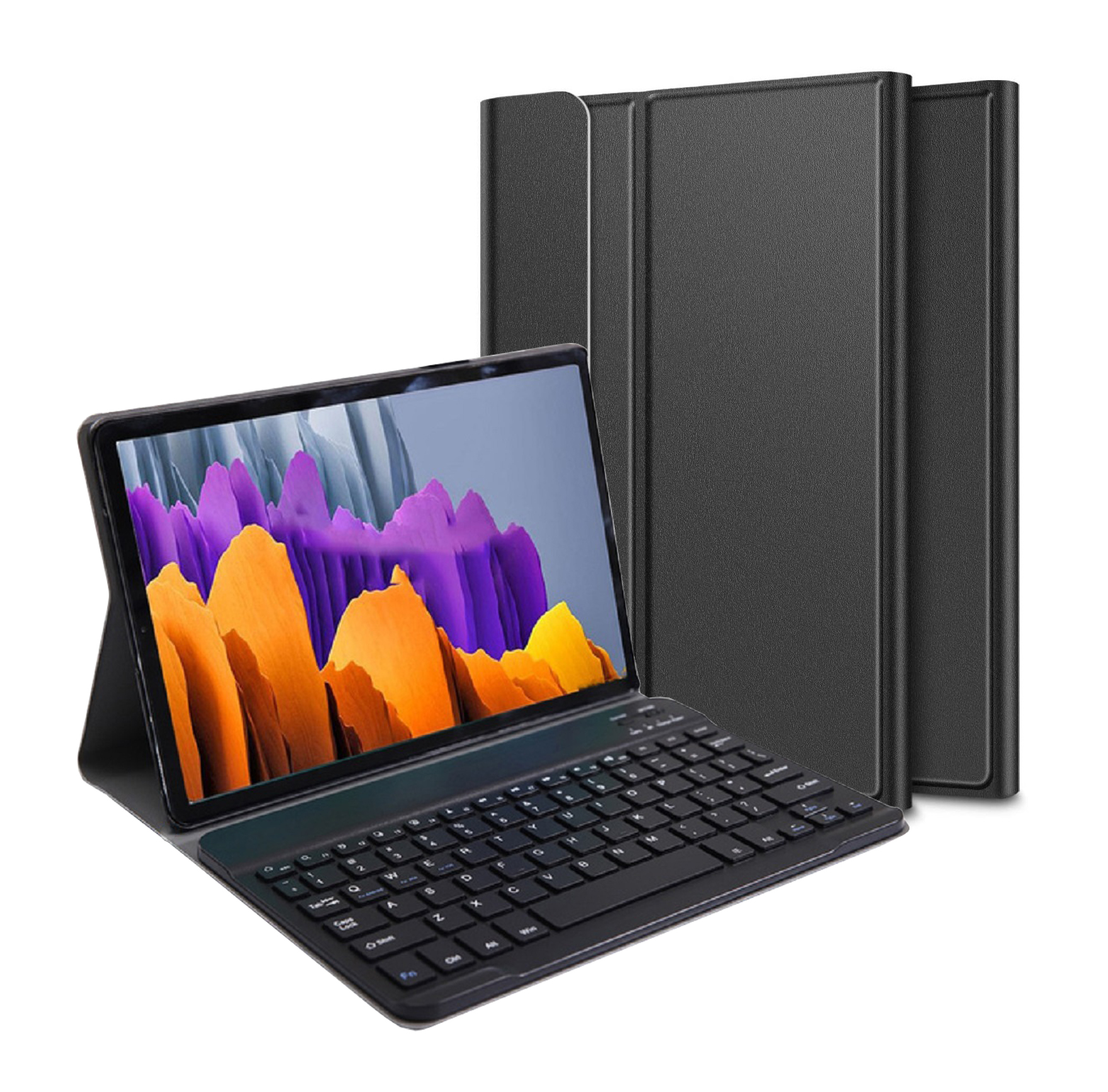 Protectores para Tablet  para Samsung  Galaxy Tab S7 (Sm-T870) Funda flip cover con teclado Negro