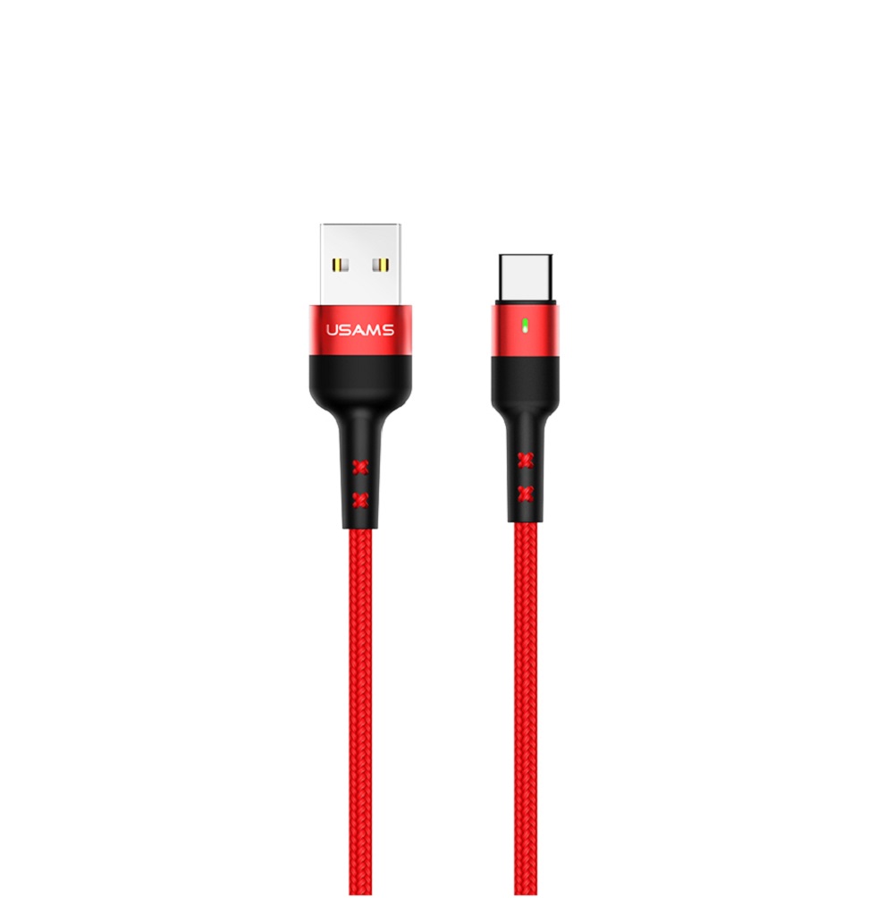 Accesorios y Gadgets  Cable  de datos usb tipo c U26 3A 1mt US-SJ313 Rojo