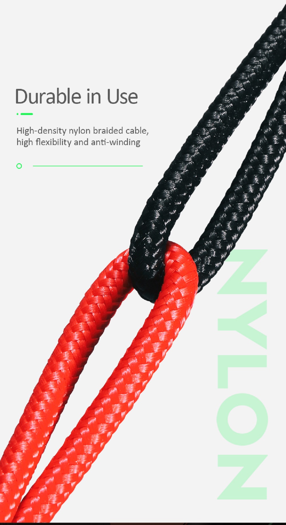 Accesorios y Gadgets  Cable  de datos usb tipo c U26 3A 1mt US-SJ313 Rojo