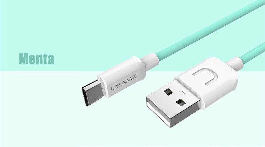 Accesorios y Gadgets  Cable  de datos micro usb UTurn Series 1mt US-SJ098 Cyan