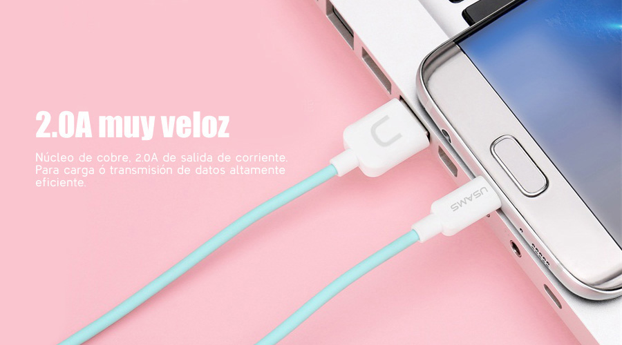 Accesorios y Gadgets  Cable  de datos micro usb UTurn Series 1mt US-SJ098 Negro