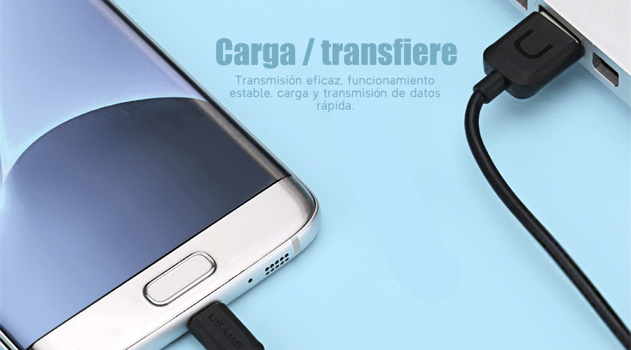 Accesorios y Gadgets  Cable  de datos micro usb UTurn Series 1mt US-SJ098 Amarillo