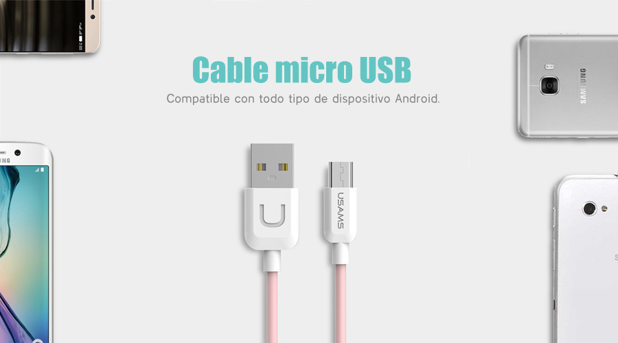 Accesorios y Gadgets  Cable  de datos micro usb UTurn Series 1mt US-SJ098 Amarillo