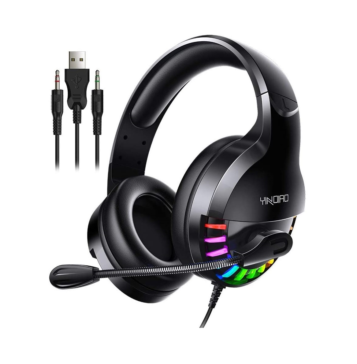 Accesorios y Gadgets  Auriculares  con cable vincha gamer Q2 Negro