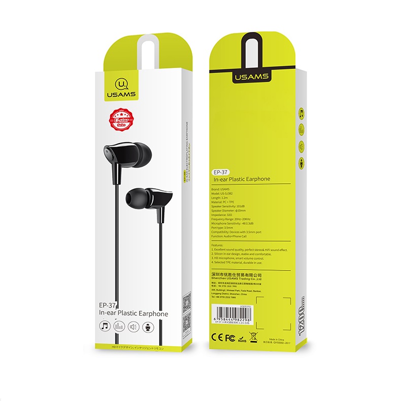 Accesorios y Gadgets  Auriculares  con cable In-ear EP-37 Negro
