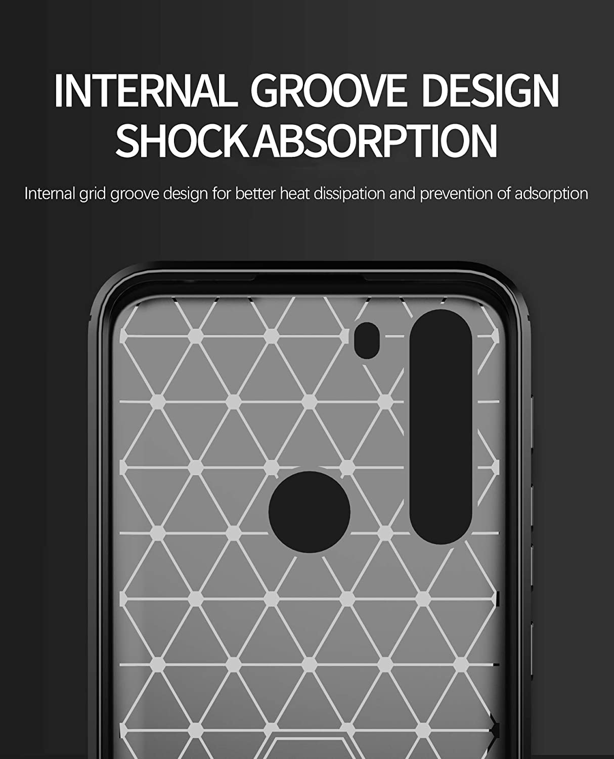 Protectores para celular  para Motorola  One Fusion Funda de tpu fibra de carbono Negro