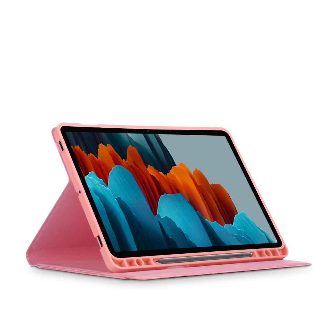 Protectores para Tablet  para Samsung  Galaxy Tab S7 (Sm-T870) Funda flip cover con bolsillo Rosa