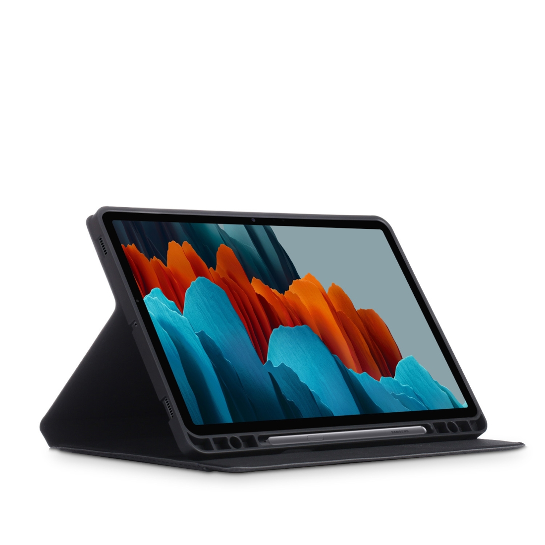 Protectores para Tablet  para Samsung  Galaxy Tab S7 (Sm-T870) Funda flip cover con bolsillo Negro