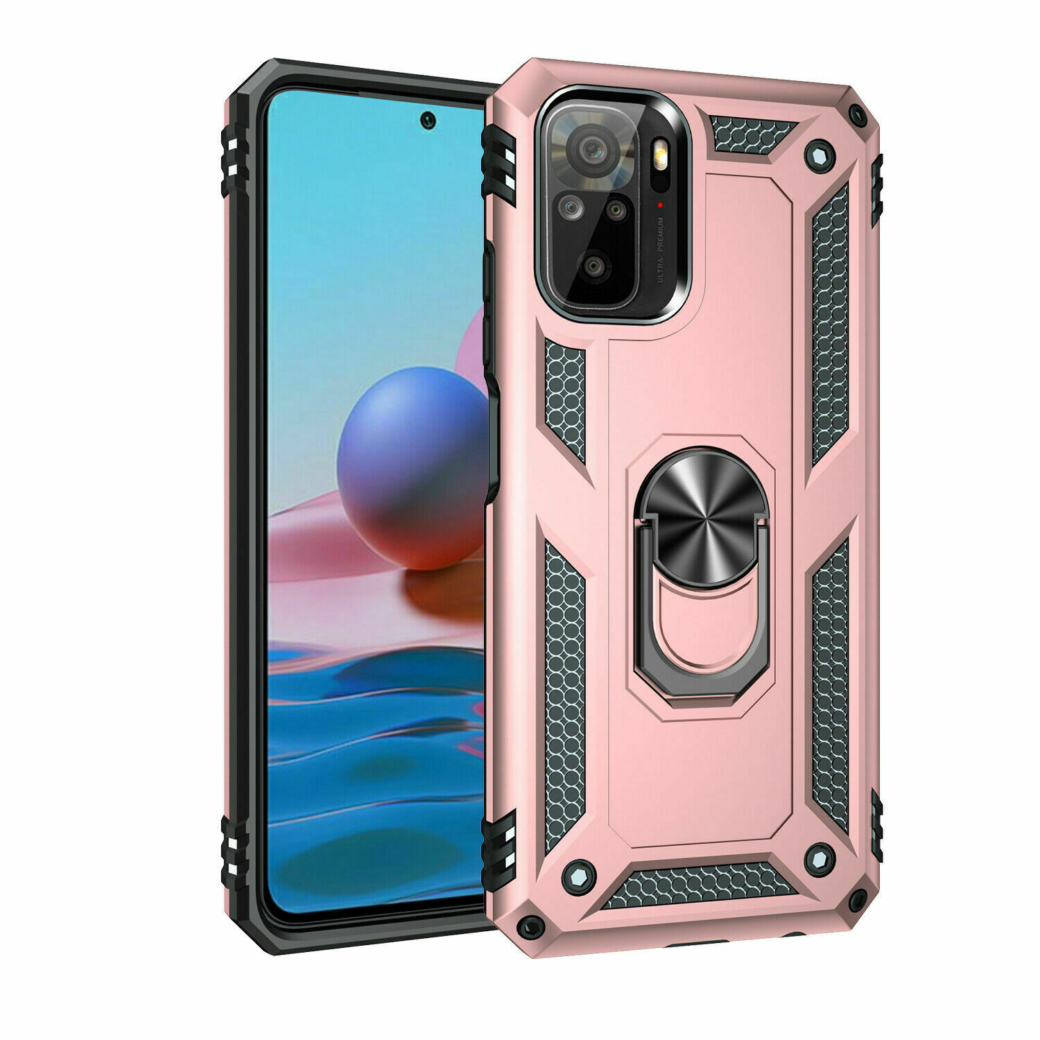 Protectores para celular  para Xiaomi  Redmi Note 10 / 10s Funda reforzada con anillo v2 Cobre