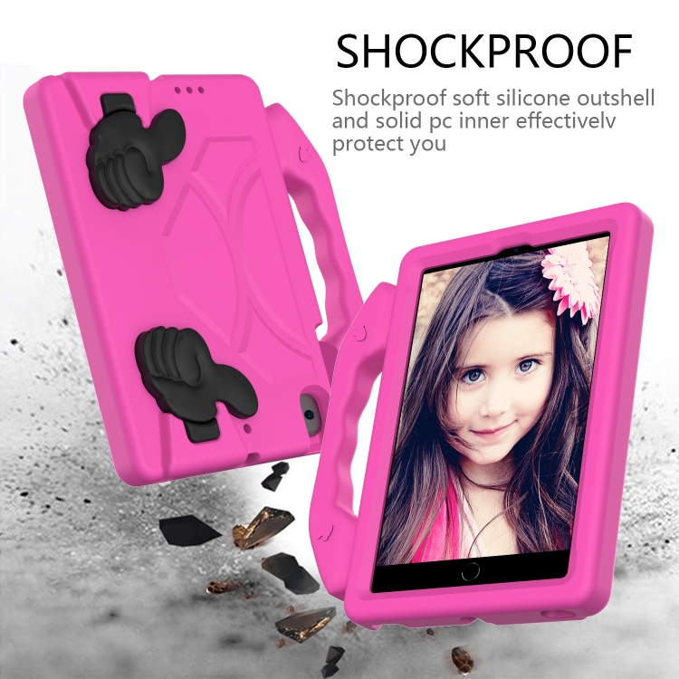 Protectores para Tablet  para Apple  iPad Mini 5 funda infantil con manitos Fucsia