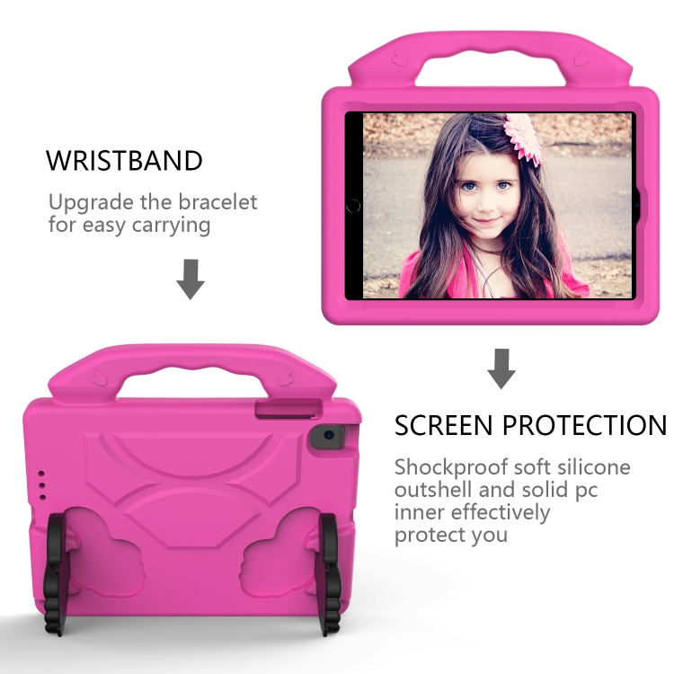 Protectores para Tablet  para Apple  iPad Mini 5 funda infantil con manitos Fucsia