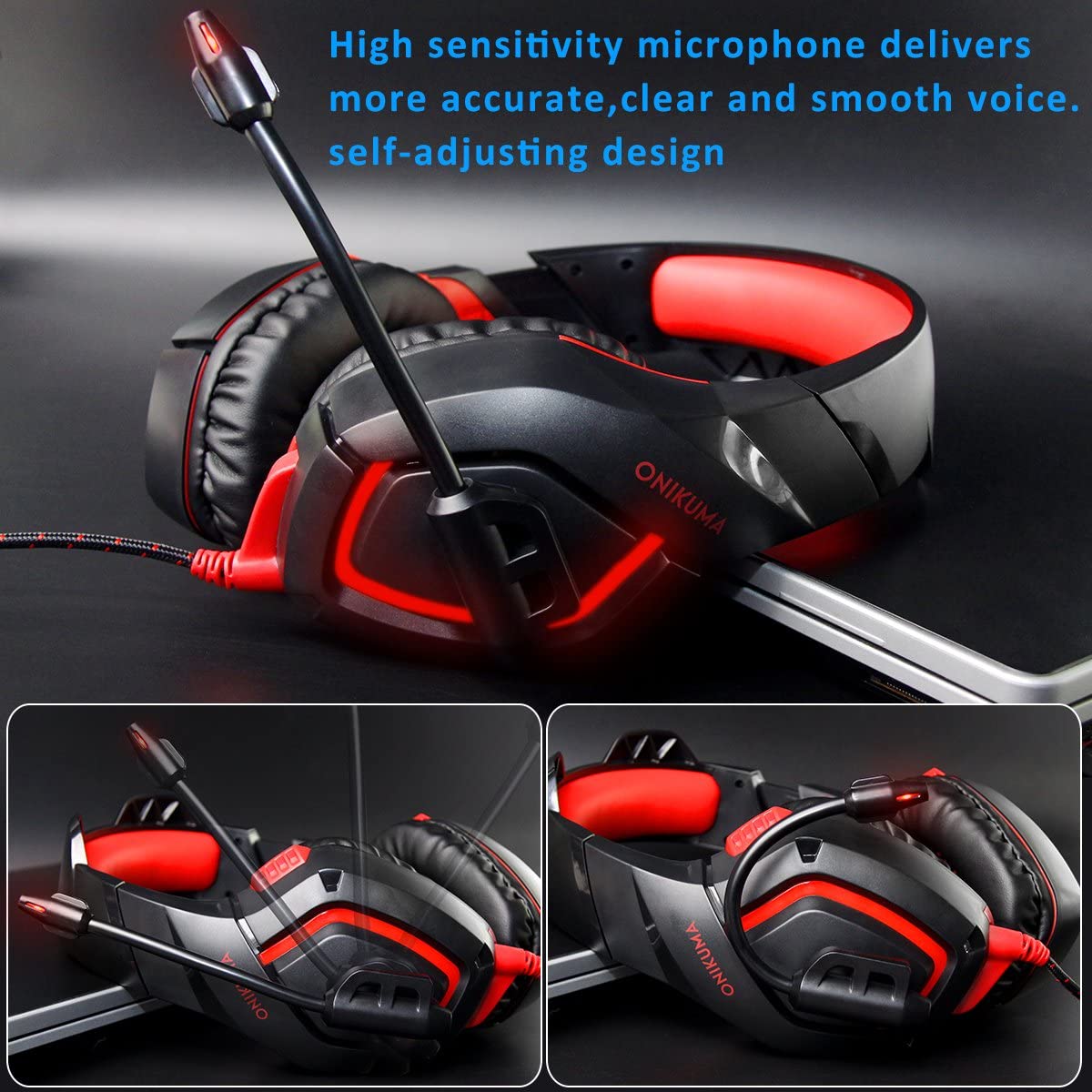 Accesorios y Gadgets  Auriculares  con cable vincha gamer K1-b Rojo