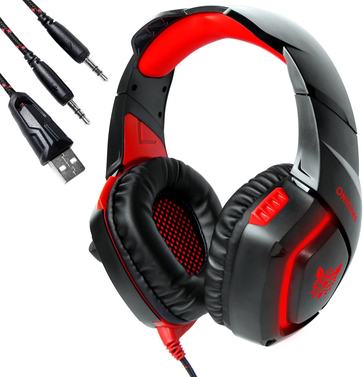 Accesorios y Gadgets  Auriculares  con cable vincha gamer K1-b Rojo
