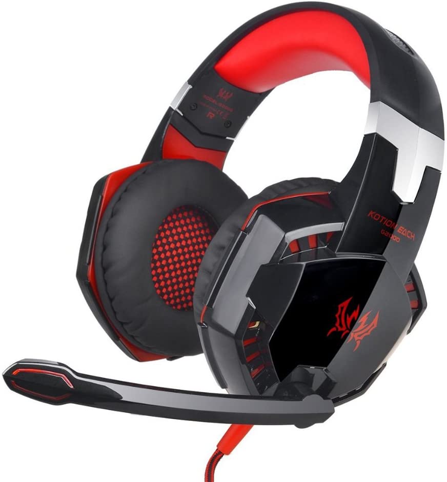 Accesorios y Gadgets  Auriculares  con cable vincha gamer G2000 Rojo