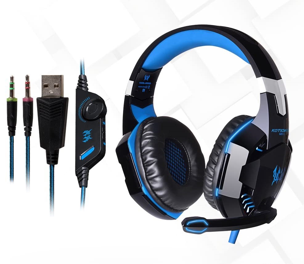 Accesorios y Gadgets  Auriculares  con cable vincha gamer G2000 Azul
