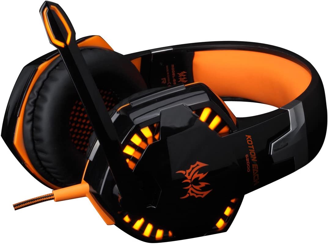 Accesorios y Gadgets  Auriculares  con cable vincha gamer G2000 Naranja