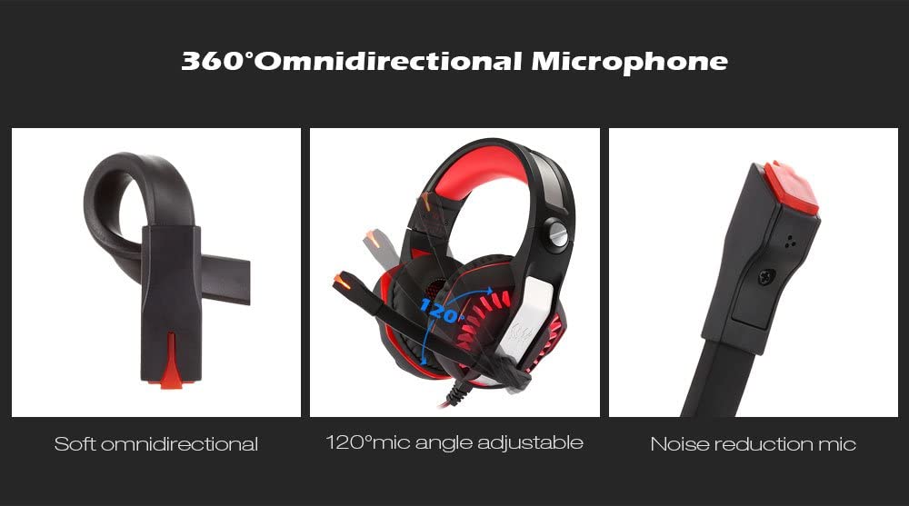 Accesorios y Gadgets  Auriculares  con cable vincha gamer G2000 v2 (Pro) Rojo