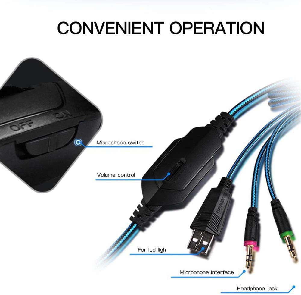 Accesorios y Gadgets  Auriculares  con cable vincha gamer G2000 v2 (Pro) Azul