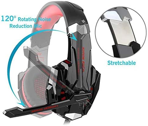 Accesorios y Gadgets  Auriculares  con cable vincha gamer G9000 Rojo