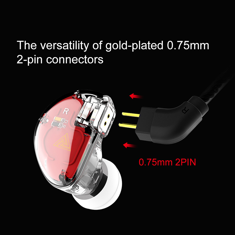 Accesorios y Gadgets  Auriculares  con cable In-ear Vk5 Transparente y rojo