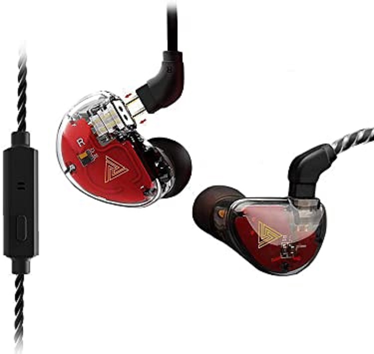 Accesorios y Gadgets  Auriculares  con cable In-ear Vk5 Transparente y rojo