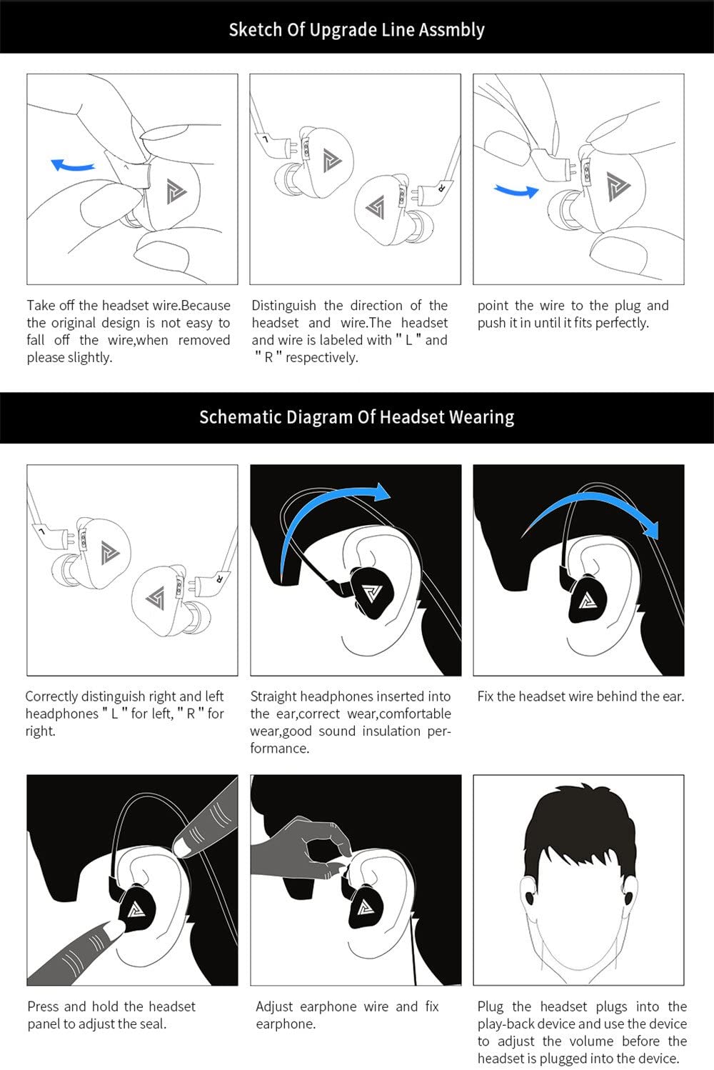 Accesorios y Gadgets  Auriculares  con cable In-ear Vk1 sin Mic Transparente 