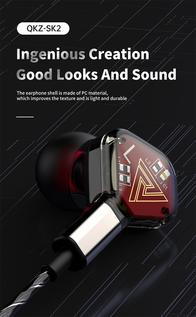 Accesorios y Gadgets  Auriculares  con cable In-ear Sk2 Transparente y rojo