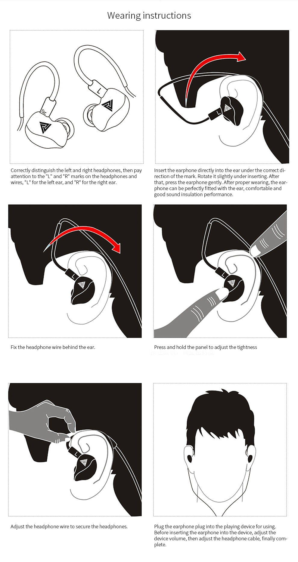 Accesorios y Gadgets  Auriculares  con cable In-ear Vk3 Negro