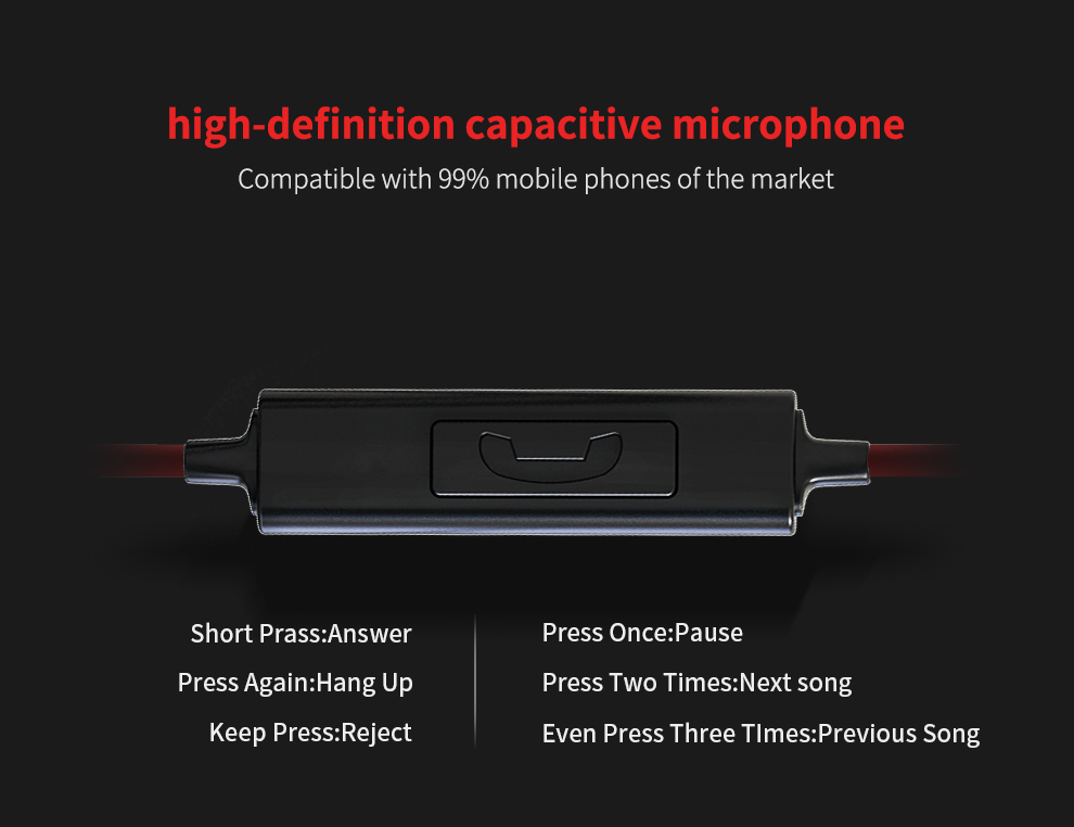 Accesorios y Gadgets  Auriculares  con cable In-ear Vk3 Negro