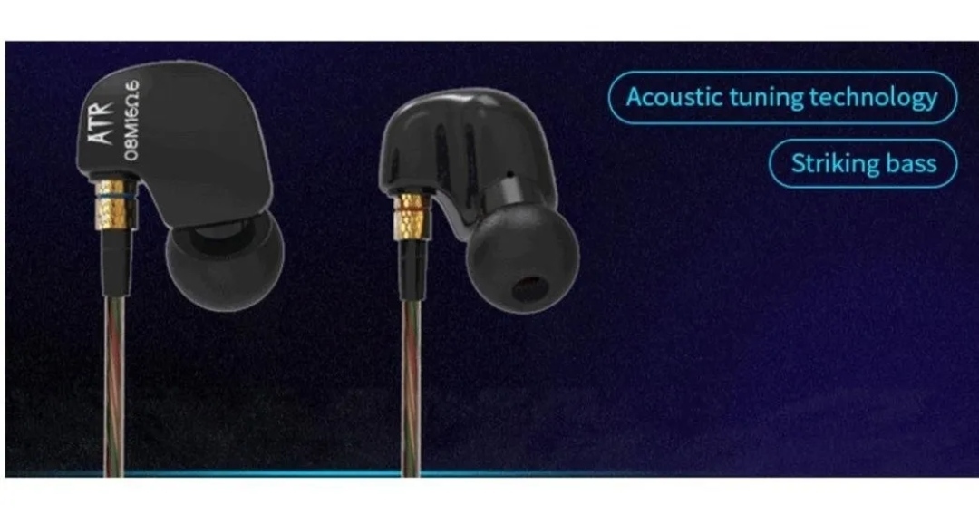 Accesorios y Gadgets  Auriculares  con cable In-ear ATR con mic Negro