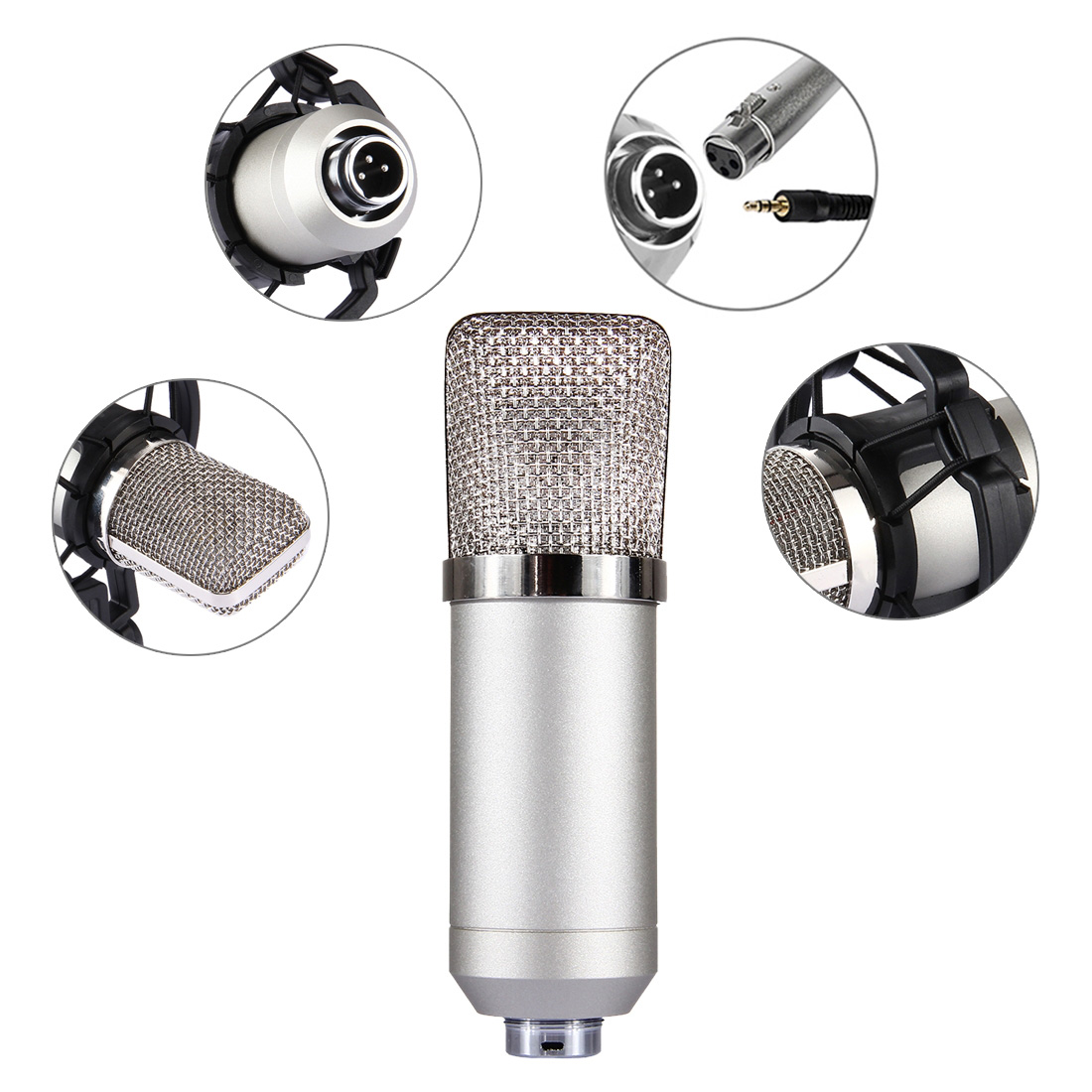 Sector M�sicos  Sonido Profesional  Micr�fonos Micr�fono Condenser PC0123S Plateado