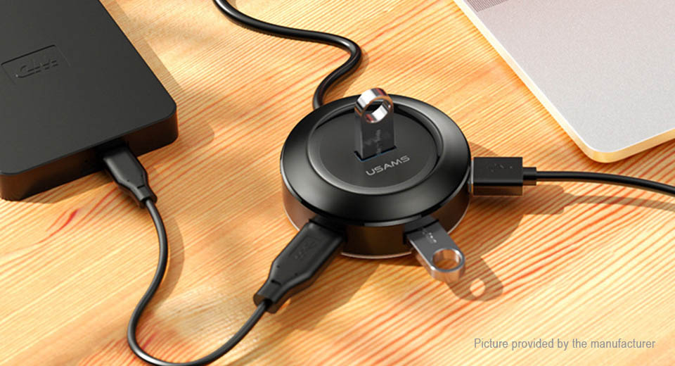 Accesorios y Gadgets  Adaptador HUB 4 USB 3.0 Us-Sj414 Negro