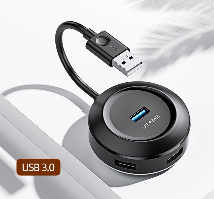 Accesorios y Gadgets  Adaptador HUB 4 USB 3.0 Us-Sj414 Negro
