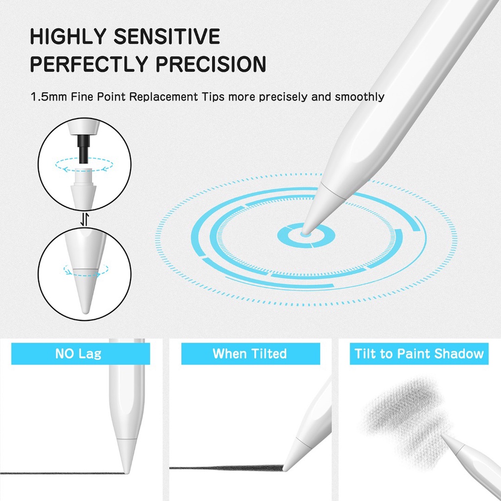 Accesorios y Gadgets  L�piz �ptico L�piz �ptico Activo Tipo C para iPad Blanco