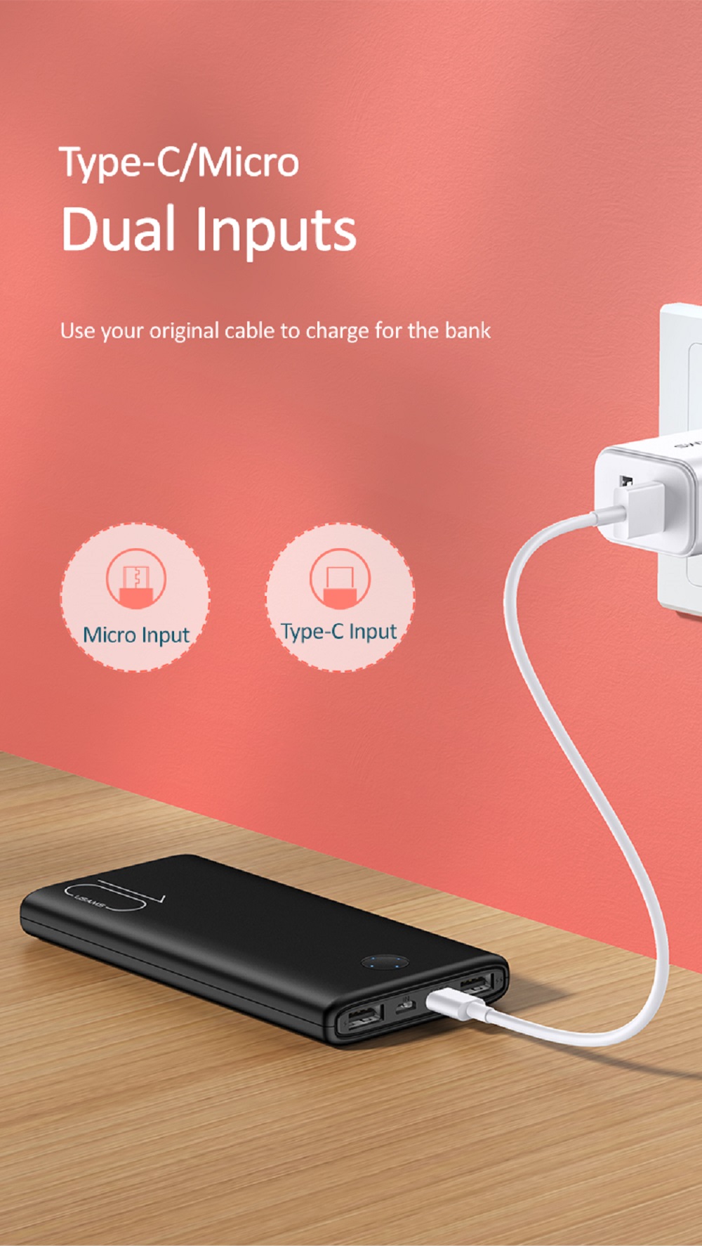 Accesorios y Gadgets  Cargador  port�til Powerbank 10000mAh US-CD137 PB52 