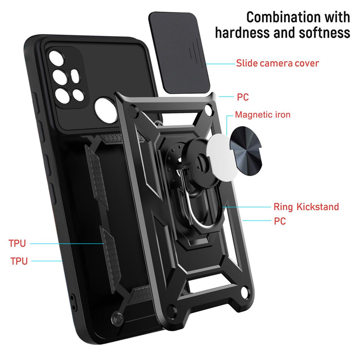Protectores para celular  para Motorola  MOTO G10 / G20 / G30 Funda reforzada con anillo v3 cubre c�mara Negro
