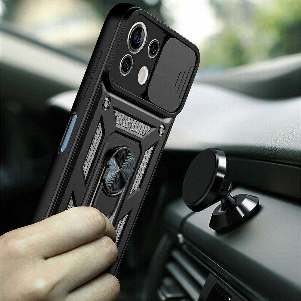 Protectores para celular  para Xiaomi  Mi 11 Lite Funda reforzada con anillo v3 cubre c�mara Negro