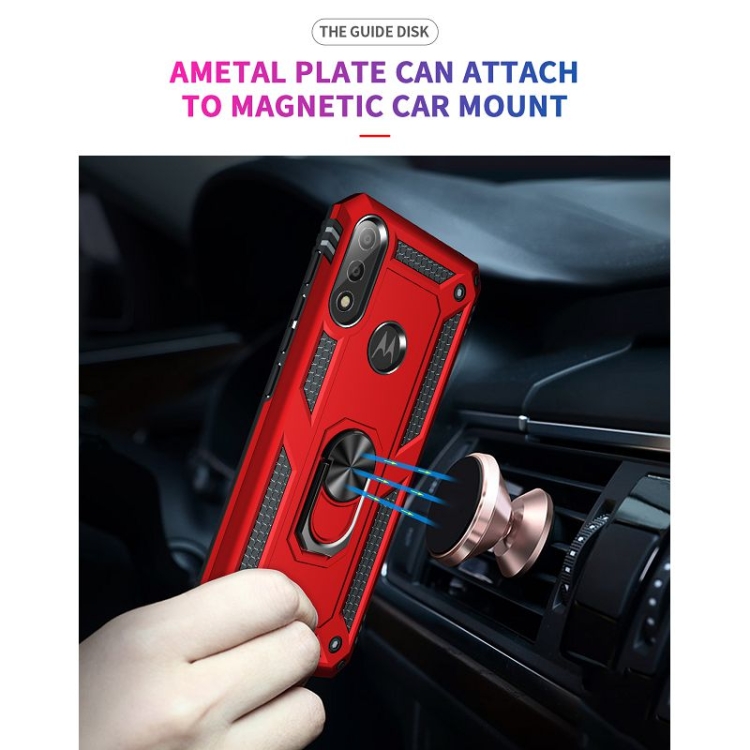 Protectores para celular  para Samsung  S21 Fe Funda reforzada con anillo v2 Rojo