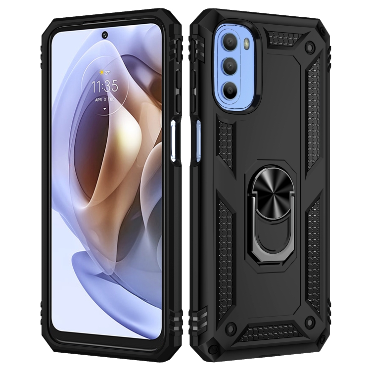Protectores para celular  para Motorola  Moto G41 Funda reforzada con anillo v2 Negro