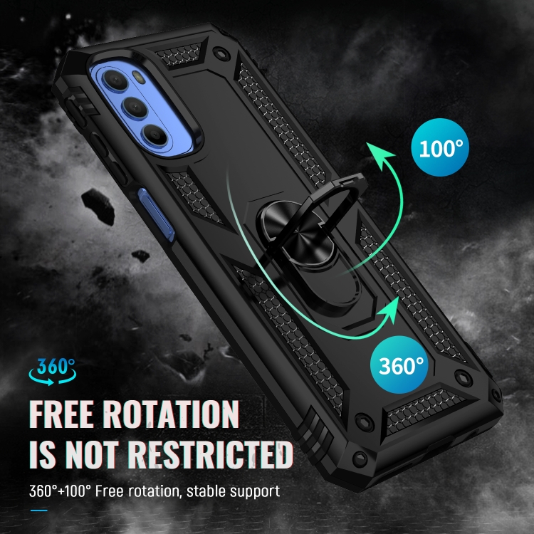 Protectores para celular  para Motorola  Moto G41 Funda reforzada con anillo v2 Negro