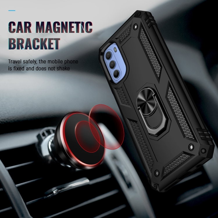 Protectores para celular  para Motorola  Moto G41 Funda reforzada con anillo v2 Negro