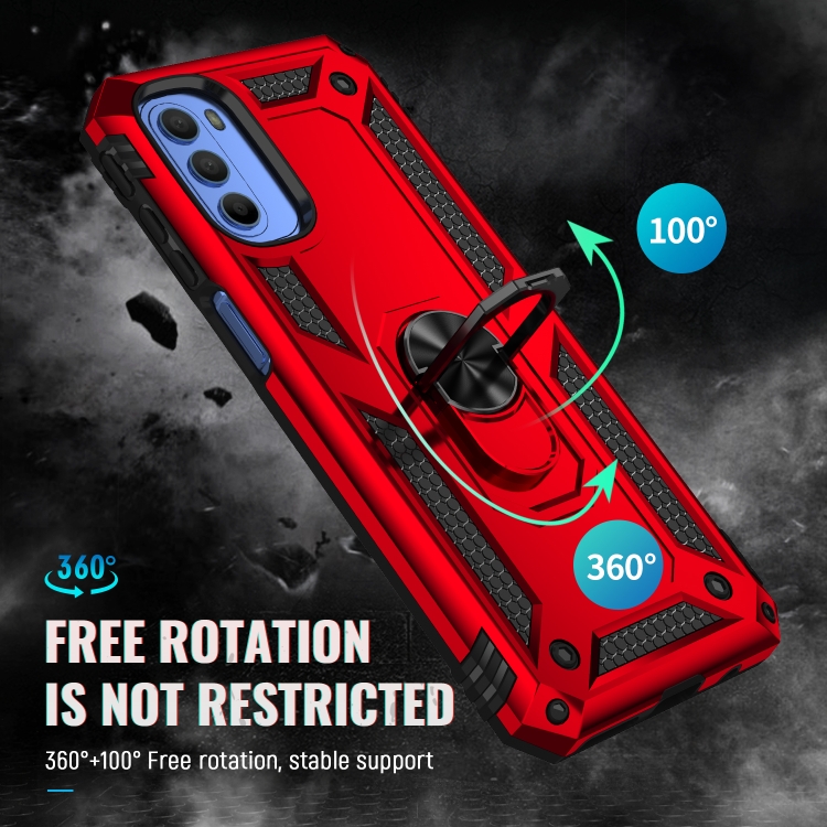Protectores para celular  para Motorola  Moto G41 Funda reforzada con anillo v2 Rojo