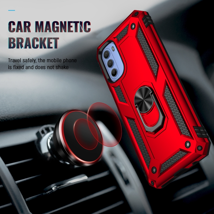 Protectores para celular  para Motorola  Moto G41 Funda reforzada con anillo v2 Rojo