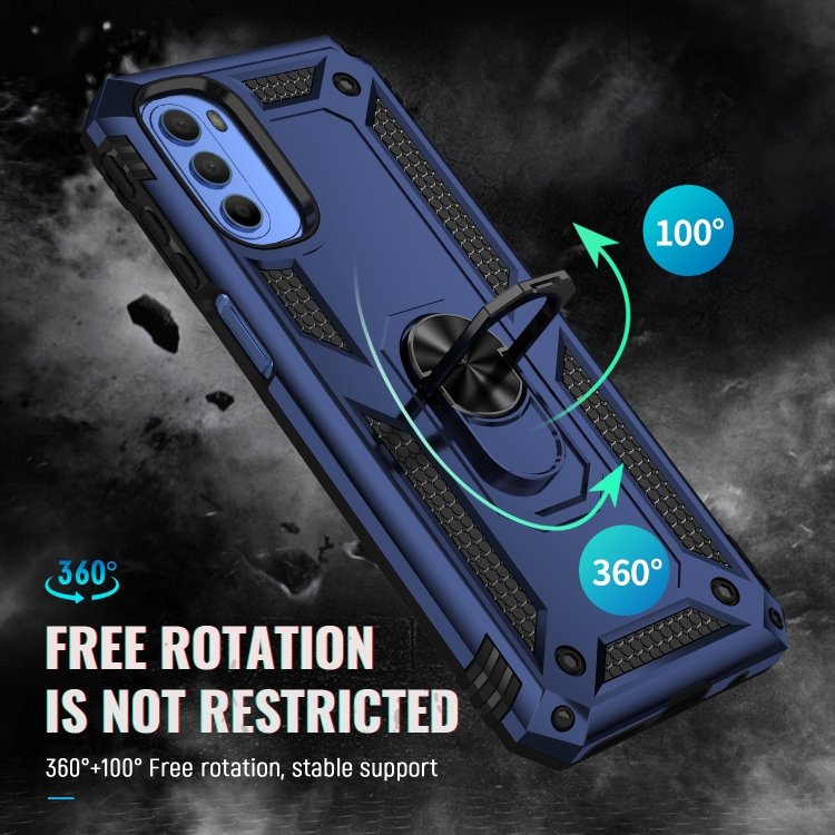 Protectores para celular  para Motorola  Moto G41 Funda reforzada con anillo v2 Azul